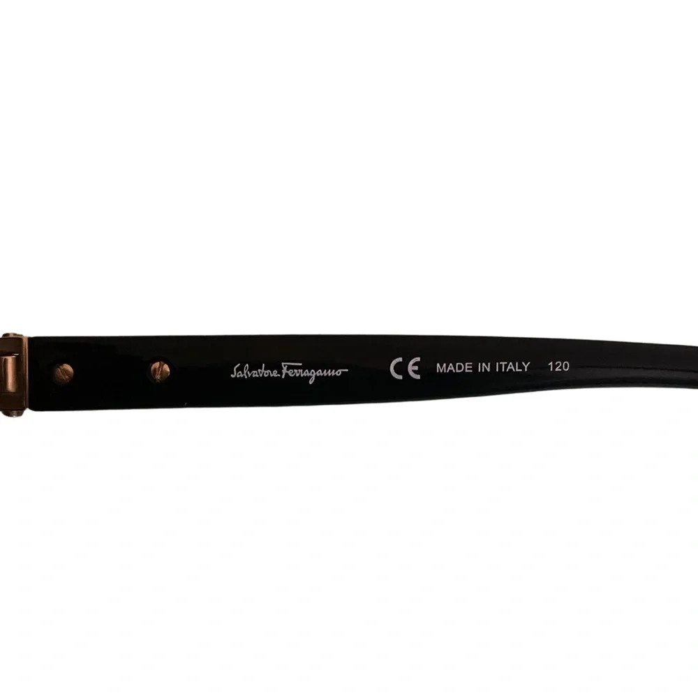 Beautiful Ferragamo black and gold rimmed sunglasses - Picture 5 of 5